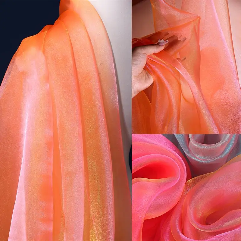 Pearlescent Gradient Organza Fabric Photography Backdrop DIY Crafting Fashion Design Student Creative Sheer Textile Material
Pearlescent Gradient Organza Fabric Photography Backdrop DIY Crafting Fashion Design Student Creative Sheer Textile Material