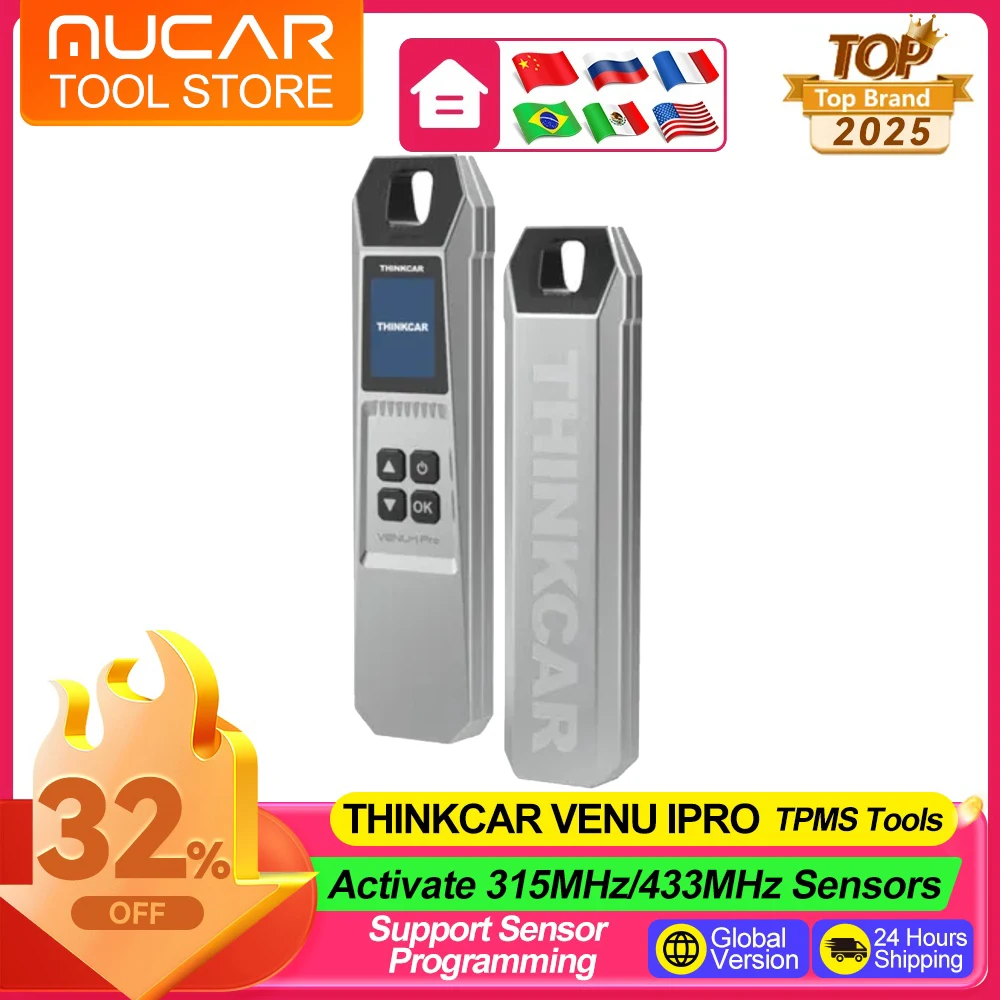 THINKCAR VENU I-PRO TPMS Tire Pressure Diagnostic Tool Active 315MHz/433MHz Sensor Programming Sensor Learning For 689BT VO7S
THINKCAR VENU I-PRO TPMS Tire Pressure Diagnostic Tool Active 315MHz/433MHz Sensor Programming Sensor Learning For 689BT VO7S