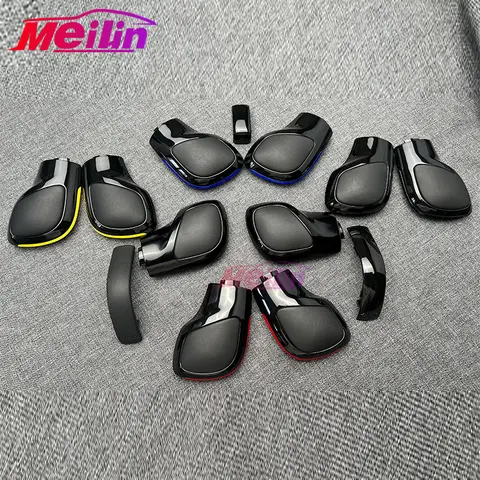 Suitable for Volkswagen Golf 6 7 R GTI Passat B7 B8 CC R20 Jetta MK6 4-piece leather shift knob gear side cover DSG logo
