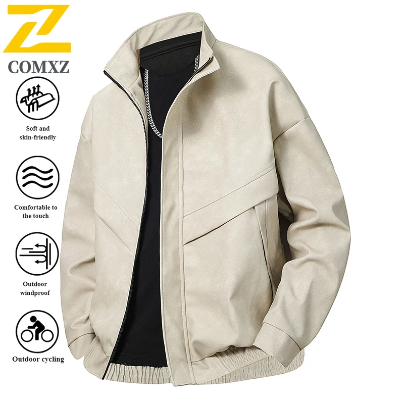 2025 New Autumn Men's Leather Jacket Fashion Design Bright Leather Jacket Outdoor Motorcycle Training Stand Up Collar PU Jacket
2025 New Autumn Men's Leather Jacket Fashion Design Bright Leather Jacket Outdoor Motorcycle Training Stand Up Collar PU Jacket