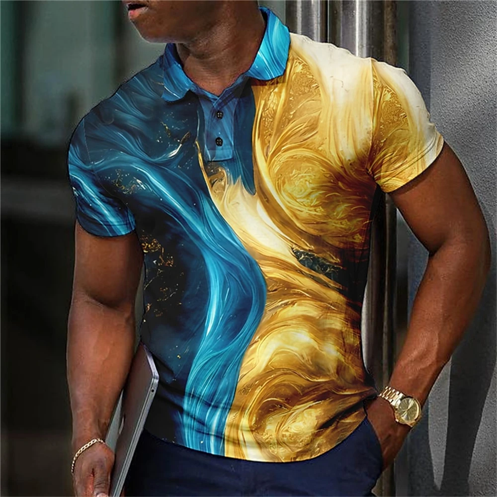 Luxury Men's Polo T-Shirt 3d Colorful Printed Fashionable Men's Clothing Street Designer Short Sleeve Oversized Shirt
Luxury Men's Polo T-Shirt 3d Colorful Printed Fashionable Men's Clothing Street Designer Short Sleeve Oversized Shirt