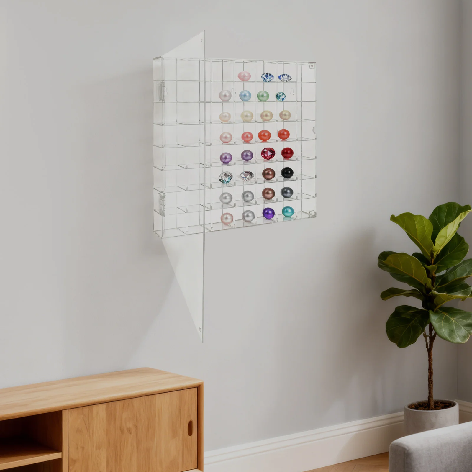 Витрина для камней 39*5.6*43 см, 56 отделений, акриловый кейс для коллекций, регулируемый, с откидной дверцей
Витрина для камней 39*5.6*43 см, 56 отделений, акриловый кейс для коллекций, регулируемый, с откидной дверцей