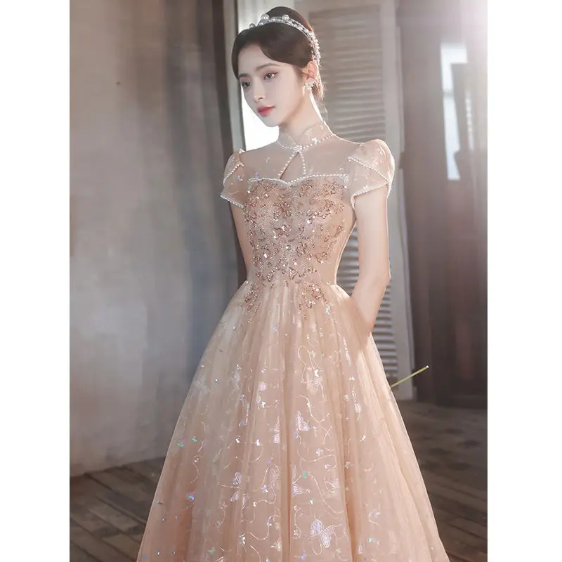 Yourqipao Champagne Cheongsam Evening Dress Women 2023 New Chinese Wedding Luxury Princess Bridal Toast Performance Prom Gowns
Yourqipao Champagne Cheongsam Evening Dress Women 2023 New Chinese Wedding Luxury Princess Bridal Toast Performance Prom Gowns