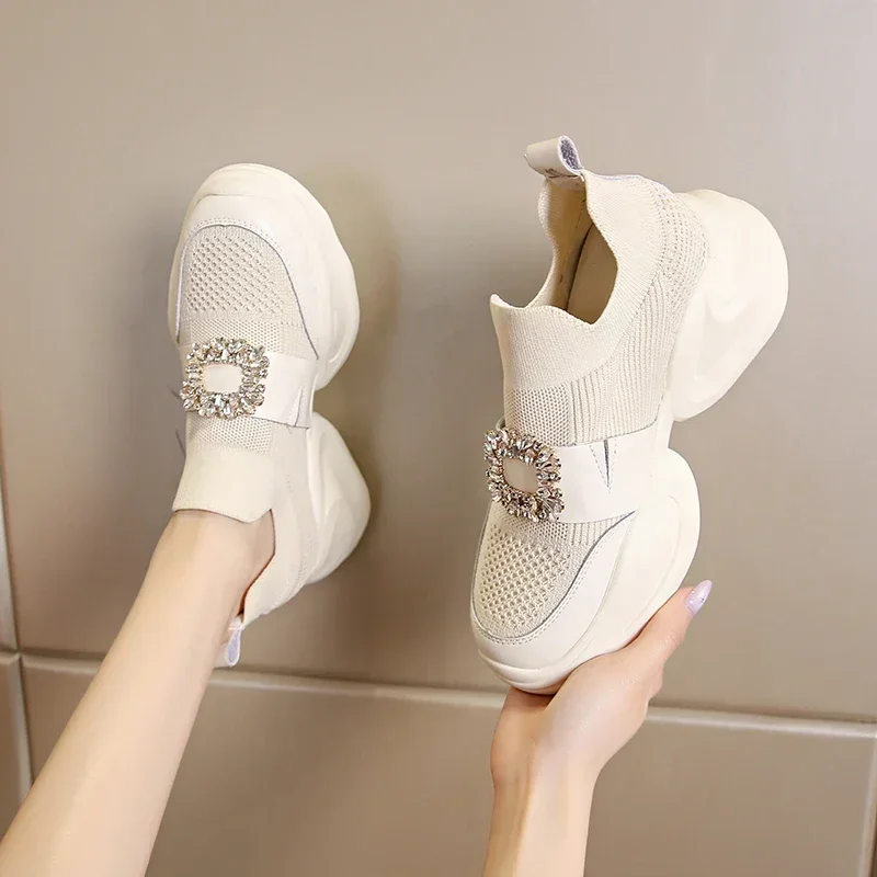 Women's Shoes Summer Breathable Mesh Shoes Fashion Thick Soled Women Sneakers Luxury Square Buckle Crystal Platform Casual Shoes
Women's Shoes Summer Breathable Mesh Shoes Fashion Thick Soled Women Sneakers Luxury Square Buckle Crystal Platform Casual Shoes