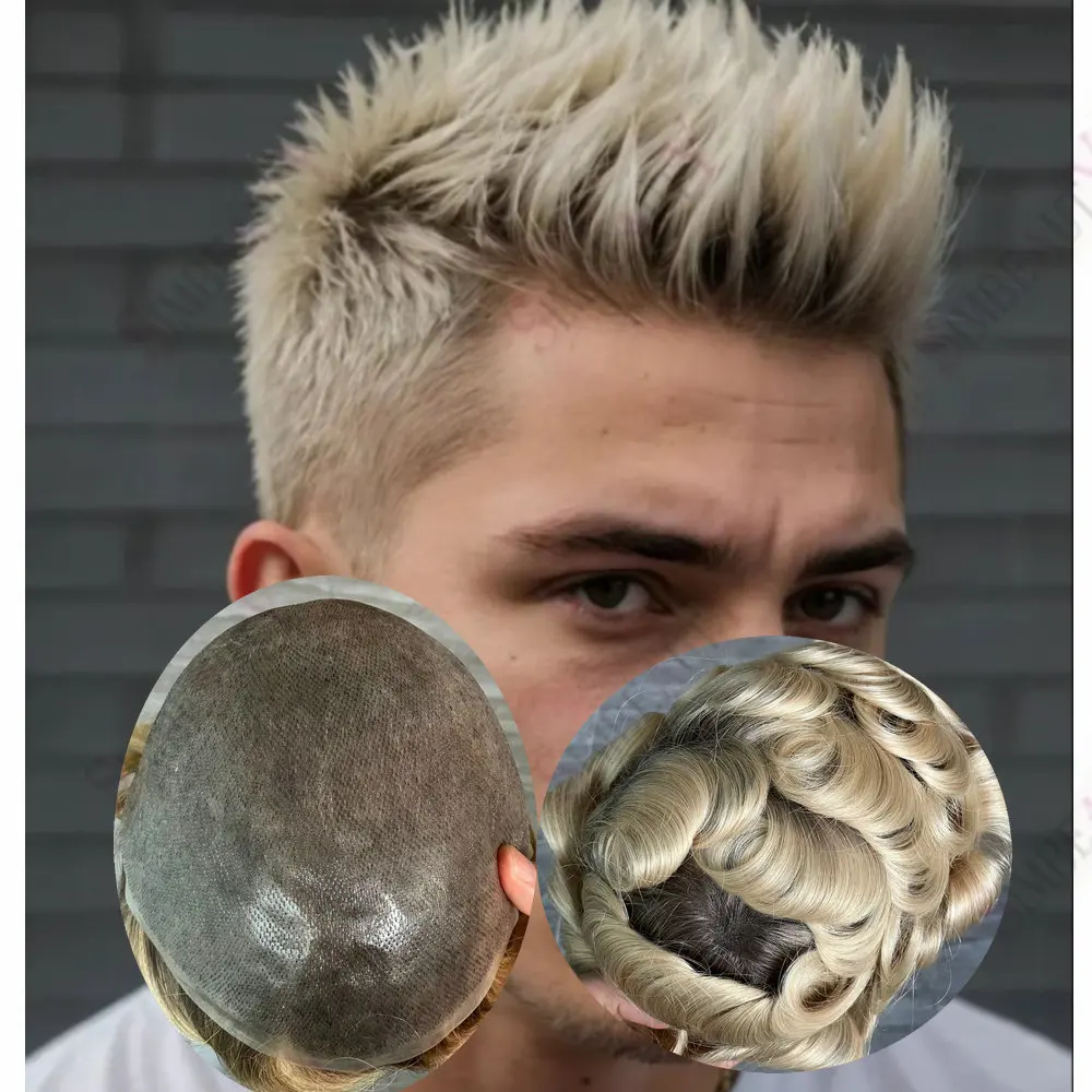 Мужской парик-система замещения волос из искусственной кожи (ПУ) с имитацией кожи головы, прочный, с V-образными петлями, омбре-блонд, из натуральных волос, незаметный, для замещения волос у мужчин
Мужской парик-система замещения волос из искусственной кожи (ПУ) с имитацией кожи головы, прочный, с V-образными петлями, омбре-блонд, из натуральных волос, незаметный, для замещения волос у мужчин