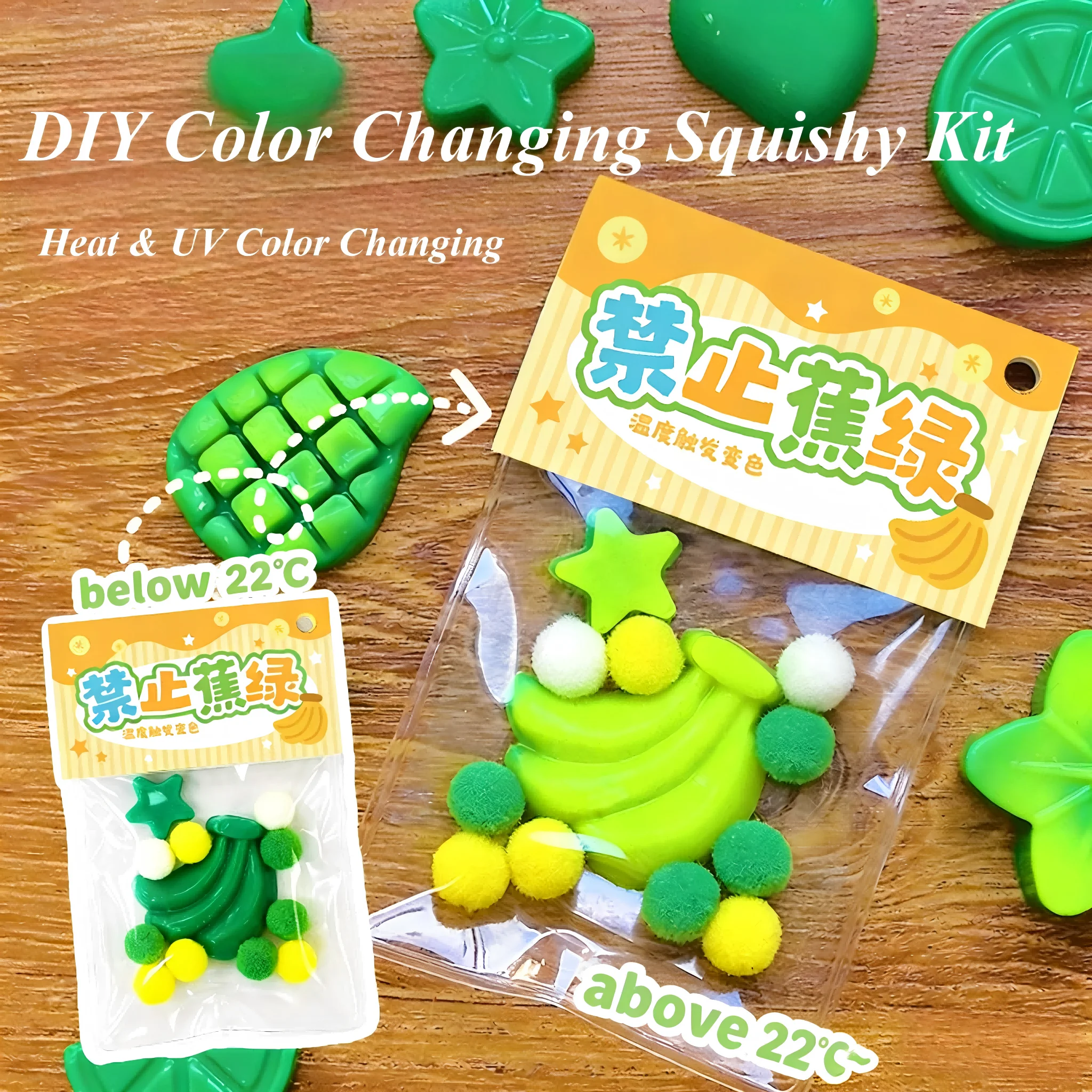DIY Color Changing Squishy Kit Temperature Sensitive Fruit Liquid Silicone Soft Clay Toy Kids Gift Girls Handmade Craft Set
DIY Color Changing Squishy Kit Temperature Sensitive Fruit Liquid Silicone Soft Clay Toy Kids Gift Girls Handmade Craft Set