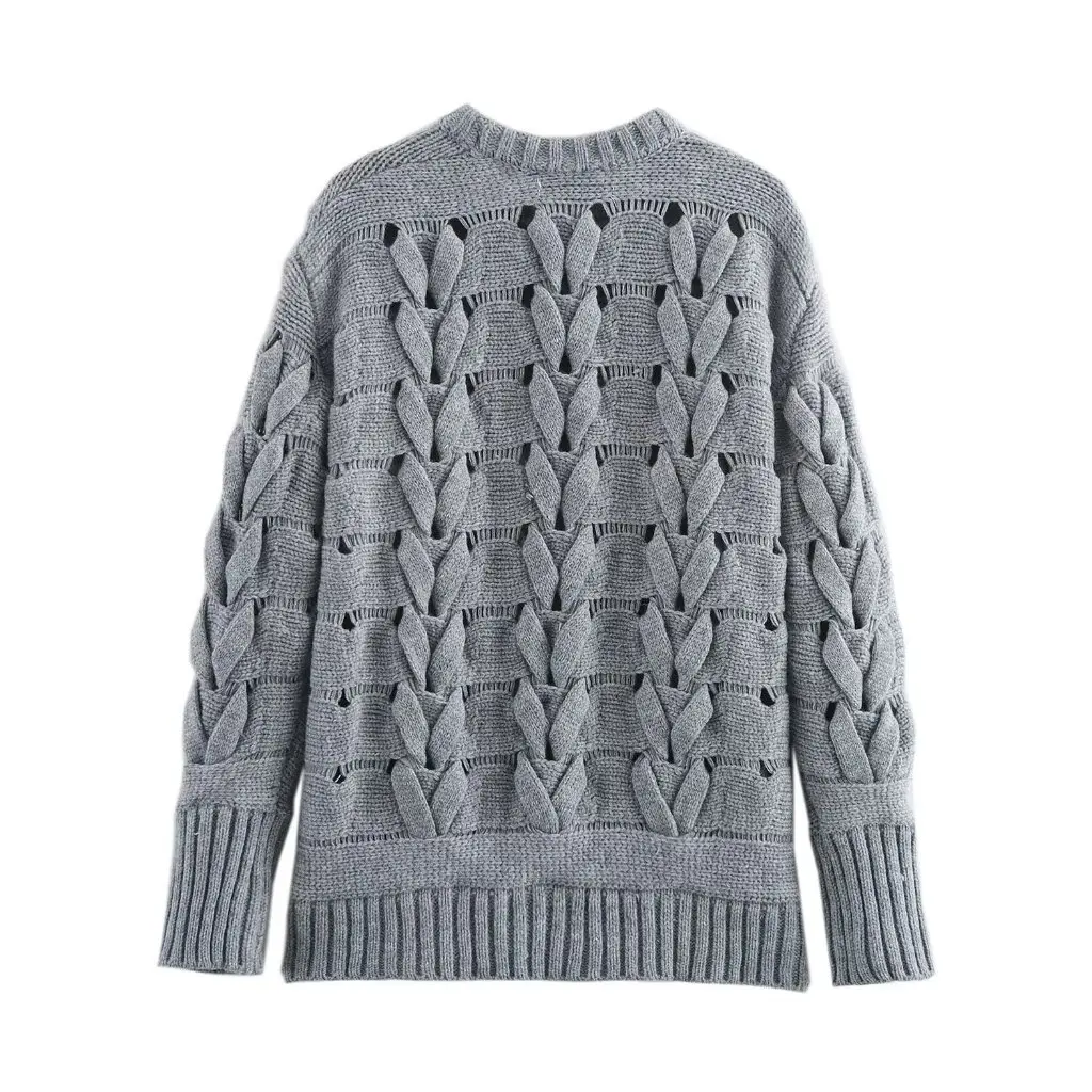 Women's Casual Solid Color Twisted Rope Sweater European American Style Spring Fashion Top from
Women's Casual Solid Color Twisted Rope Sweater European American Style Spring Fashion Top from