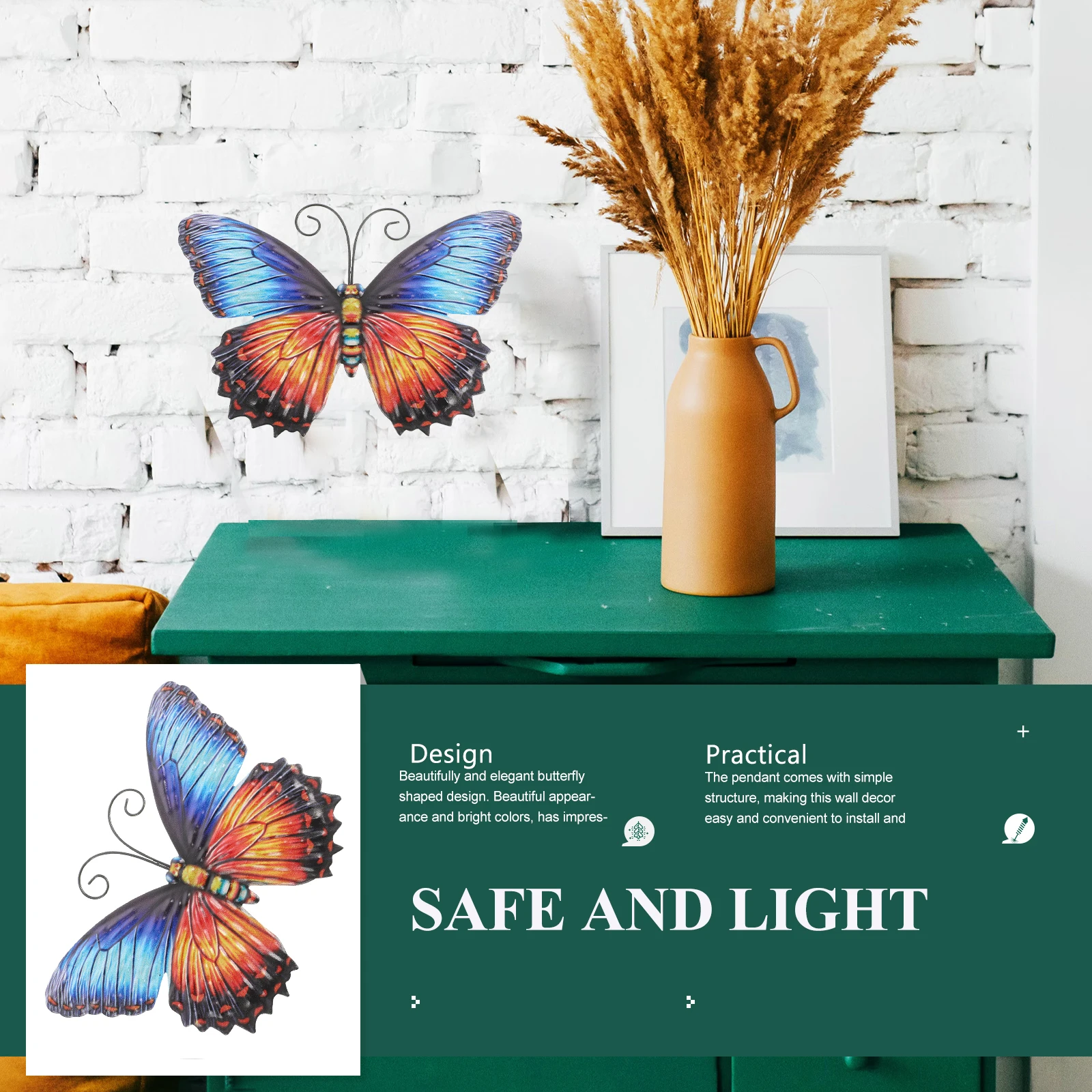 Iron Butterfly Wall Decor Bright Color Compact Size Easy Installation Home Garden Fence Decoration Outdoor Art
Iron Butterfly Wall Decor Bright Color Compact Size Easy Installation Home Garden Fence Decoration Outdoor Art