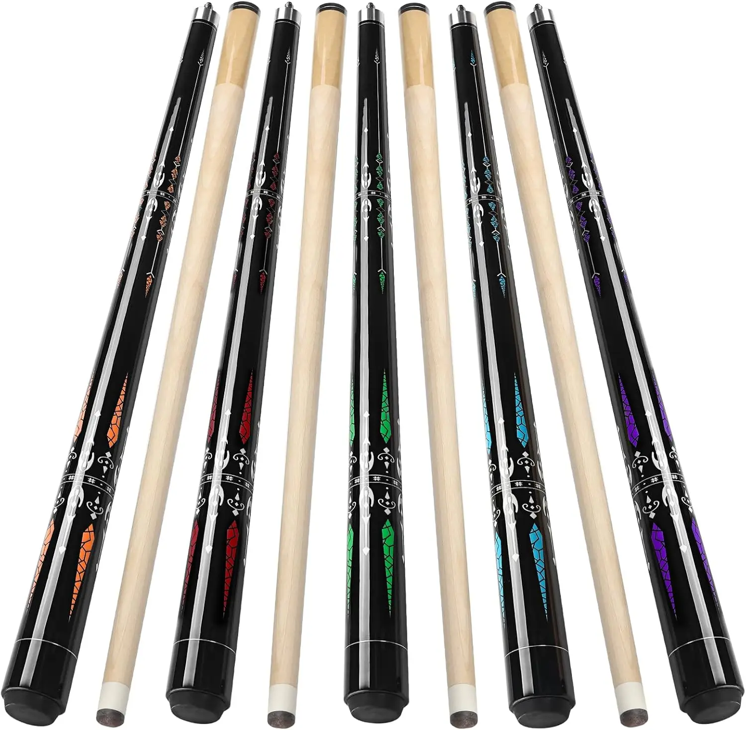 58" 2-Piece Maple Pool Cue Stick 18-21oz for Home & Bar
58" 2-Piece Maple Pool Cue Stick 18-21oz for Home & Bar