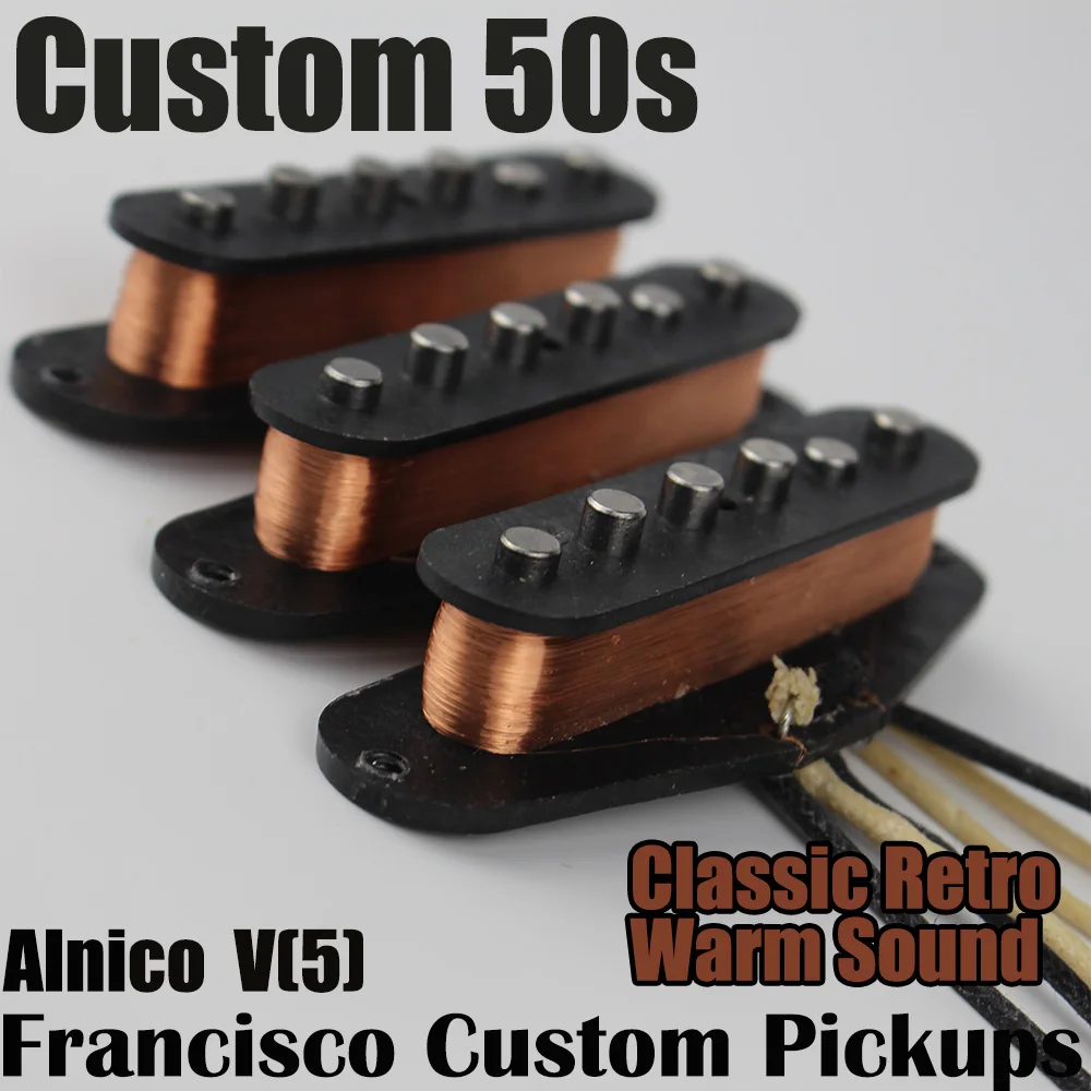 ST Electric Guitar Pickups 50S Hand-made Alnico V SSS Porcelain Steel High-quality Copper Wire Winding Process
ST Electric Guitar Pickups 50S Hand-made Alnico V SSS Porcelain Steel High-quality Copper Wire Winding Process
