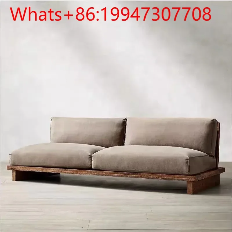 New Japanese-style retro solid wood straight-row sofa Nordic light luxury single and double three-person combination
New Japanese-style retro solid wood straight-row sofa Nordic light luxury single and double three-person combination