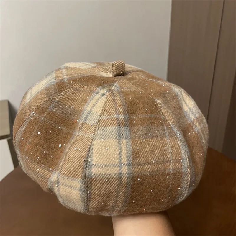 Autumn New Plaid Bere Pumpkin Hat Octagonal Hat Solid Color Versatile Retro Fashion Newsboy Hat
Autumn New Plaid Bere Pumpkin Hat Octagonal Hat Solid Color Versatile Retro Fashion Newsboy Hat