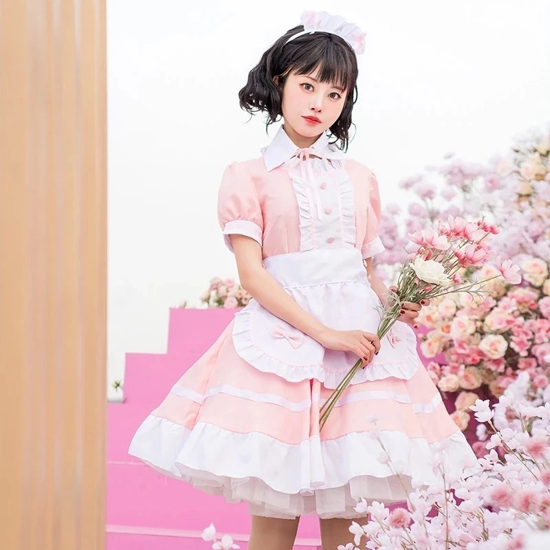 COSWomen Girls Maid Outfits Light Pink Long Dress Apron Dress Anime Cosplay Costume Schoolgirl Student Waitress Suit
COSWomen Girls Maid Outfits Light Pink Long Dress Apron Dress Anime Cosplay Costume Schoolgirl Student Waitress Suit
