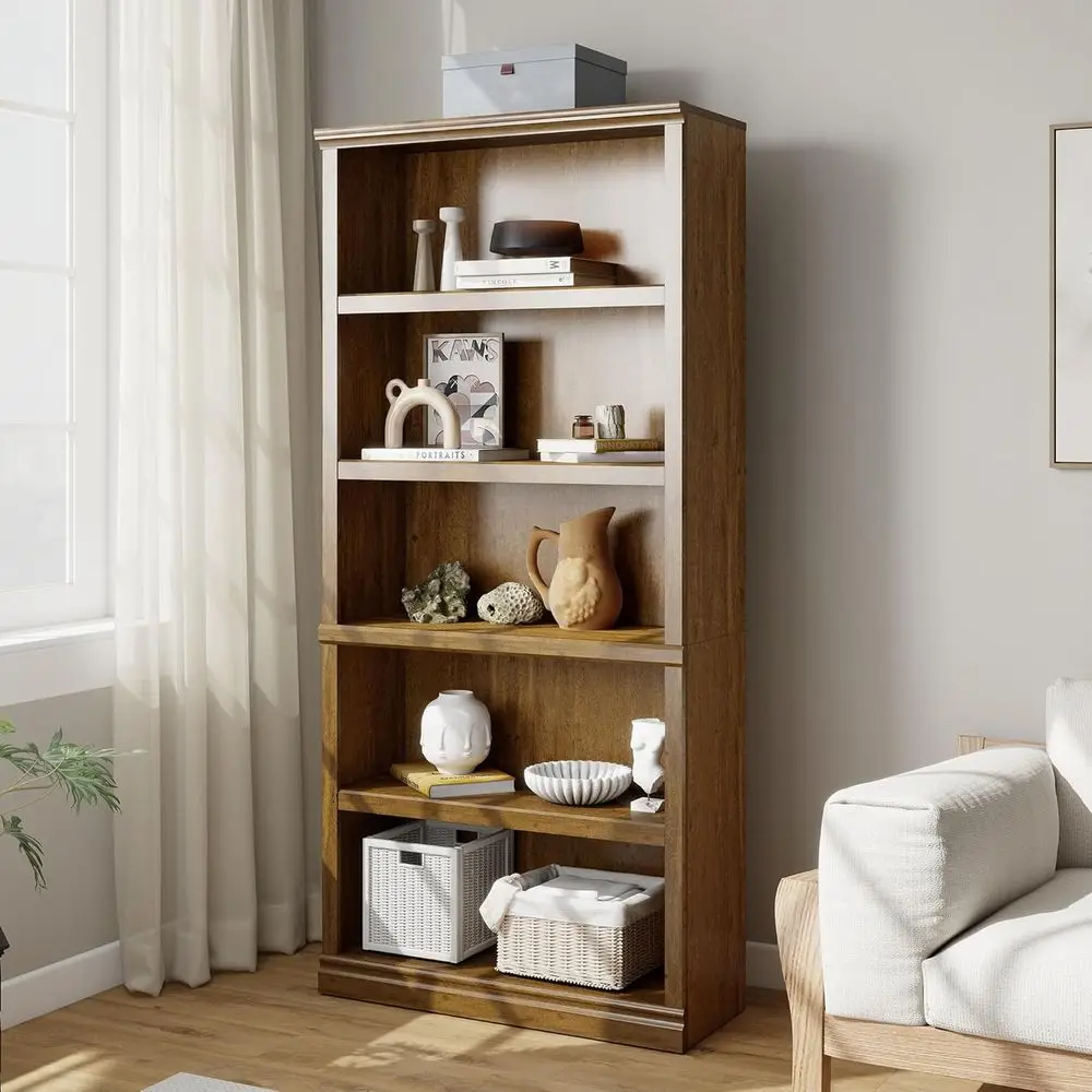 5-Tier White Bookshelf, 33 Wide, Open Storage, Suitable for Home, Office, Kids' Rooms
5-Tier White Bookshelf, 33 Wide, Open Storage, Suitable for Home, Office, Kids' Rooms