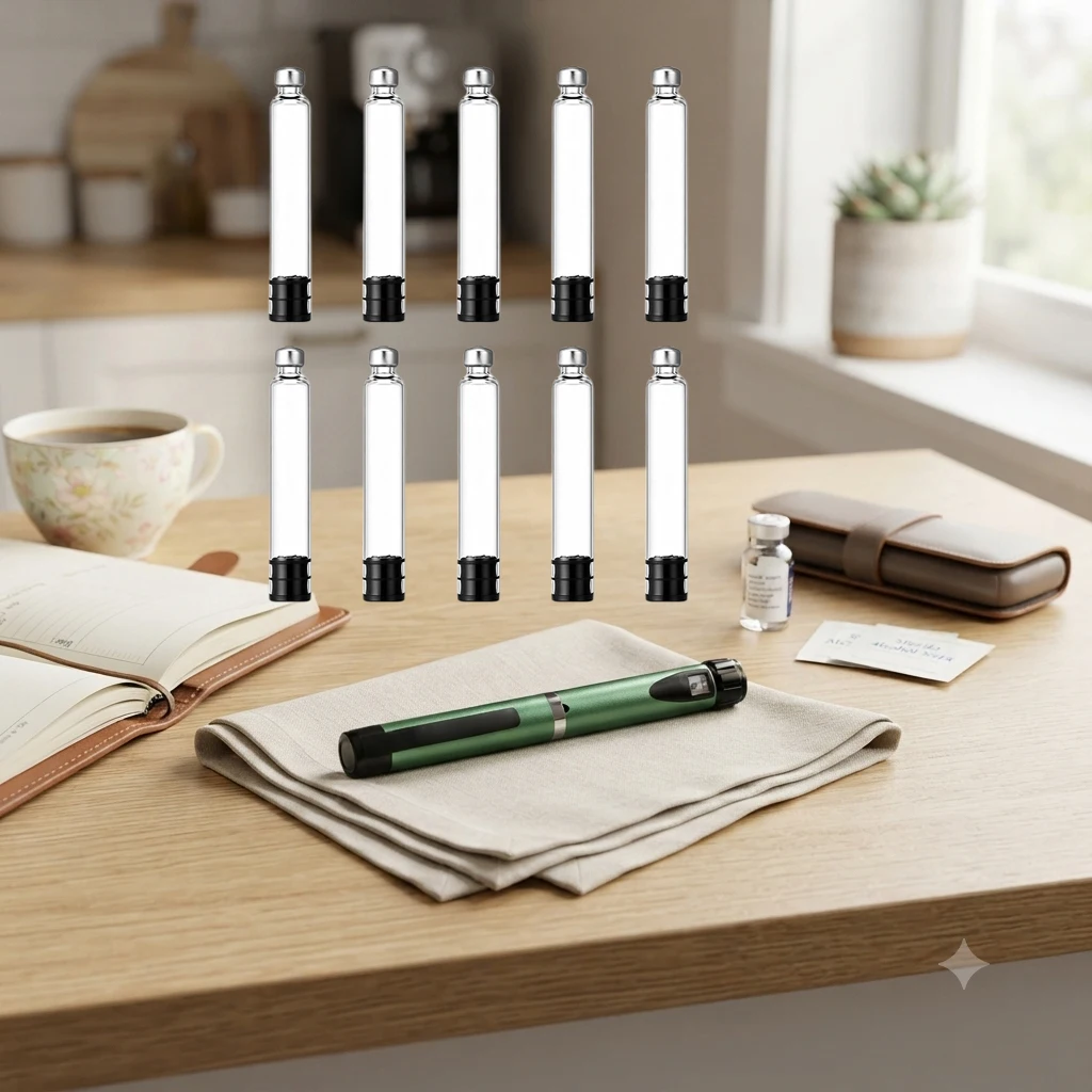 Metal Insulin Injection Pen , 60 Unit Reusable Peptide Pen Injector Adjustable Dose Dial,Compatible with 10pcs 3ml Cartridges
Metal Insulin Injection Pen , 60 Unit Reusable Peptide Pen Injector Adjustable Dose Dial,Compatible with 10pcs 3ml Cartridges