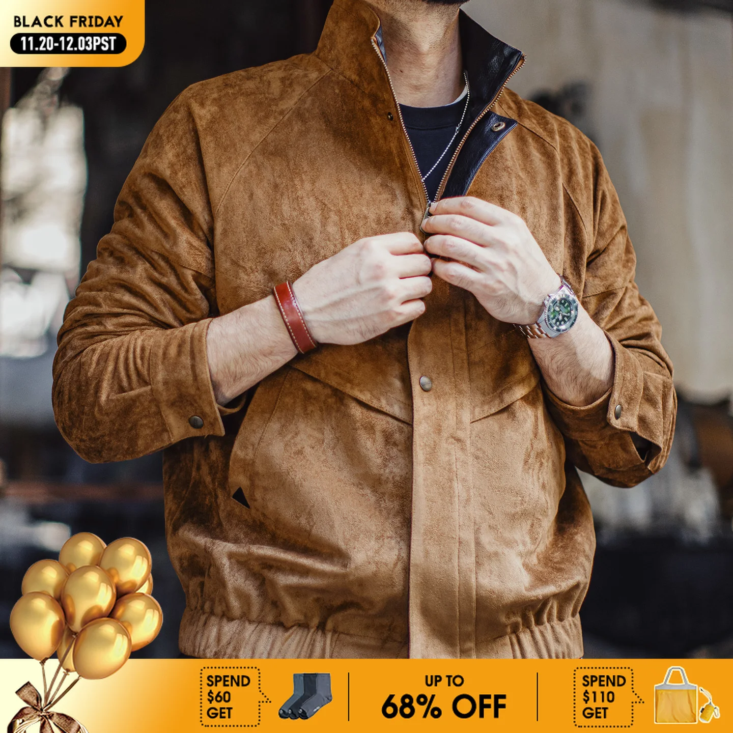 Винтажная замшевая куртка Maden, мужская укороченная куртка сафари с воротником-стойкой, ветрозащитное теплое пальто для осенне-зимней уличной одежды
Винтажная замшевая куртка Maden, мужская укороченная куртка сафари с воротником-стойкой, ветрозащитное теплое пальто для осенне-зимней уличной одежды