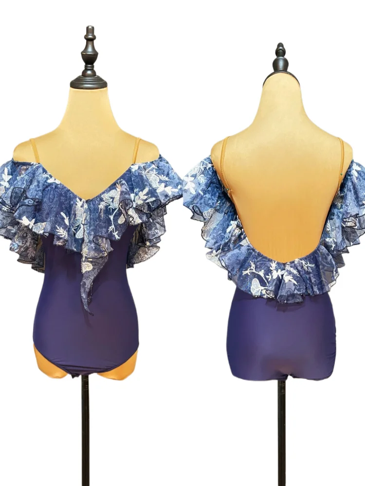 MZDance Ladies International Standard Dance Ruffle Collar Leotard for Waltz&Tango Practice&Performance
MZDance Ladies International Standard Dance Ruffle Collar Leotard for Waltz&Tango Practice&Performance