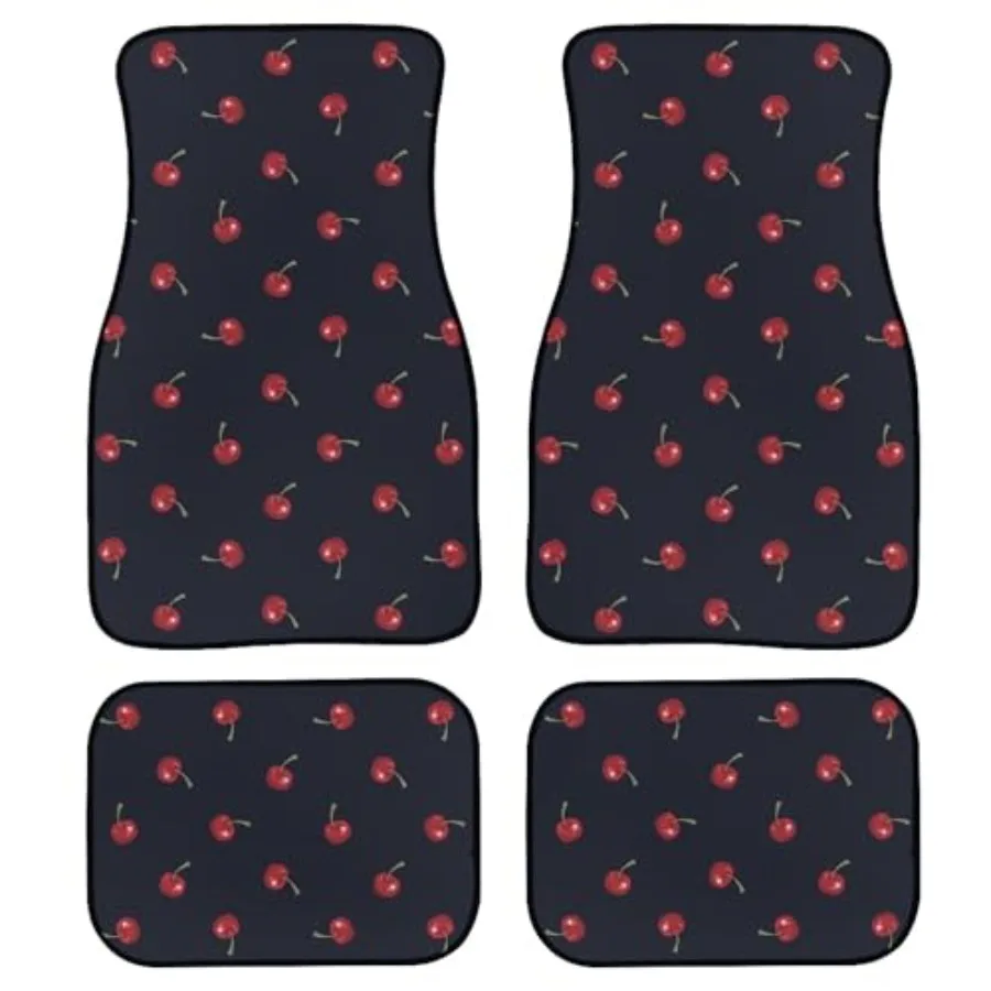 Car floor mats set of 4: seamless red cherry pattern, polyester fabric, vibrant red color, non-slip backing, universal fit for
Car floor mats set of 4: seamless red cherry pattern, polyester fabric, vibrant red color, non-slip backing, universal fit for
