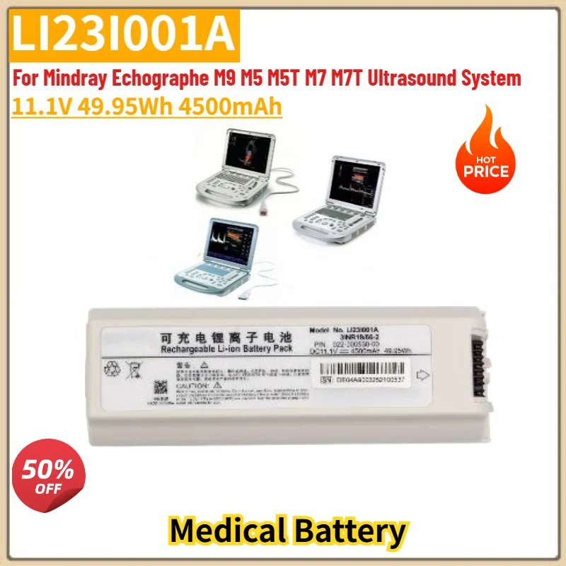 New High Quality LI23I001A 2108-30-66176 Medical Battery 11.1V 4500mAh for Mindray Echographe M9 M5 M5T M7 M7T Ultrasound System
New High Quality LI23I001A 2108-30-66176 Medical Battery 11.1V 4500mAh for Mindray Echographe M9 M5 M5T M7 M7T Ultrasound System
