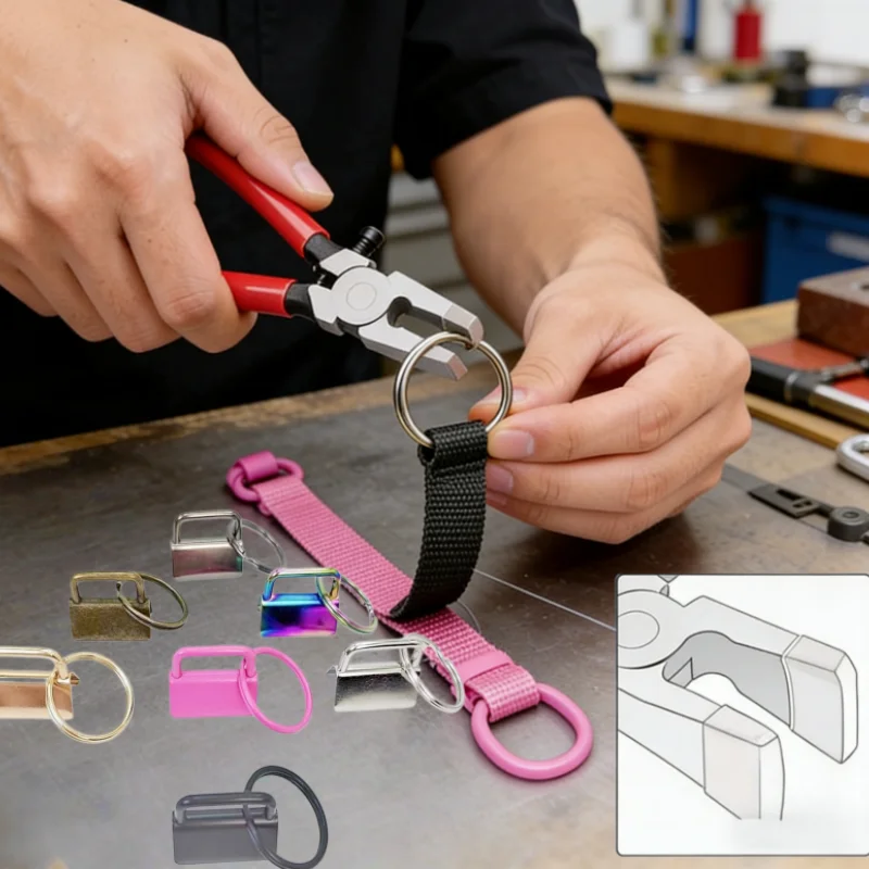 Webbing Tail Clip Key Fob Hardware 25mm Keychain Split Ring with Tool Pliers for Wrist Wristlets Cotton Tail Clip
Webbing Tail Clip Key Fob Hardware 25mm Keychain Split Ring with Tool Pliers for Wrist Wristlets Cotton Tail Clip