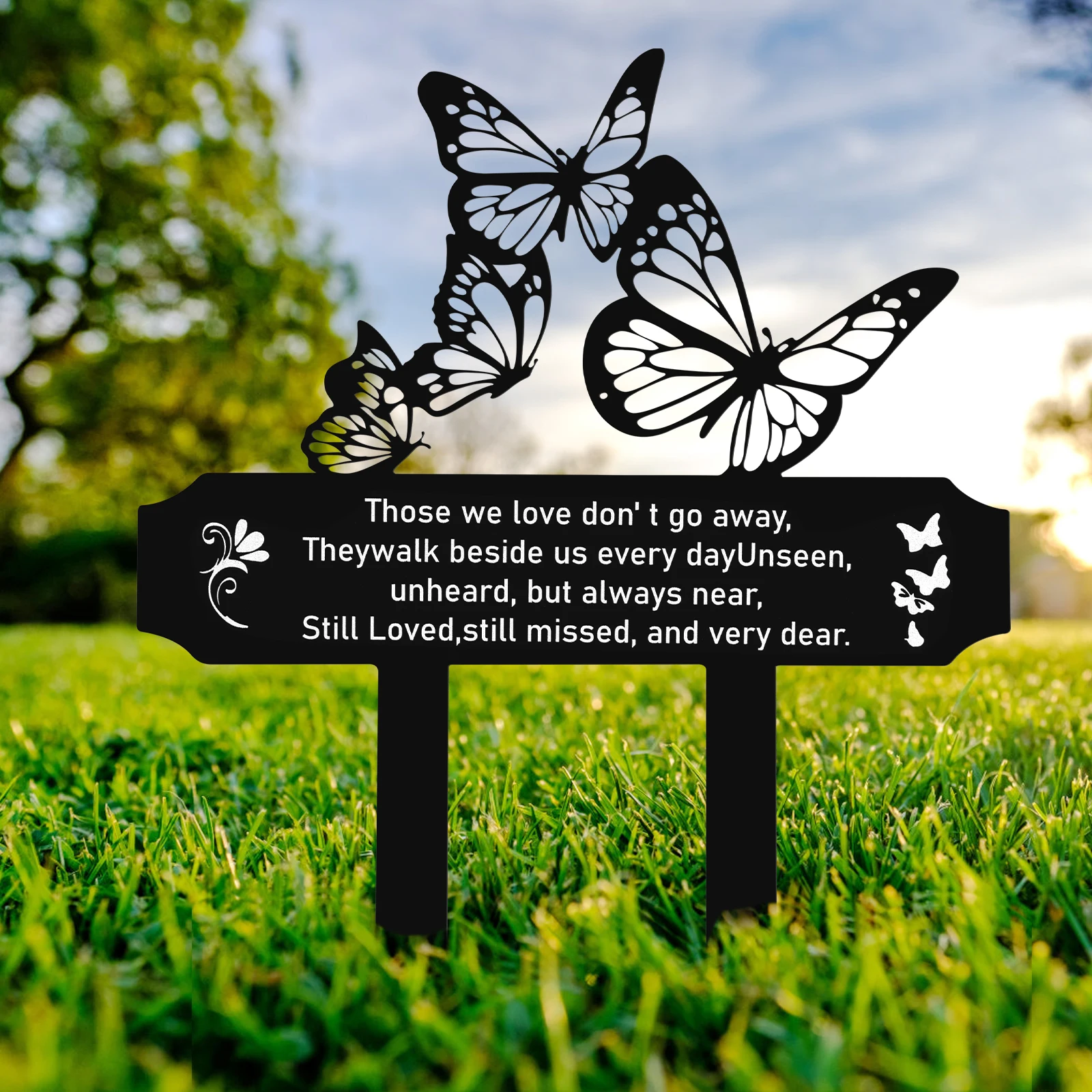 Butterfly Memorial Stake Butterfly Cemetery Decoration for Grave Metal Grave Plaque Stake Marker 11.8 x 11inch Cemetery Grave
Butterfly Memorial Stake Butterfly Cemetery Decoration for Grave Metal Grave Plaque Stake Marker 11.8 x 11inch Cemetery Grave