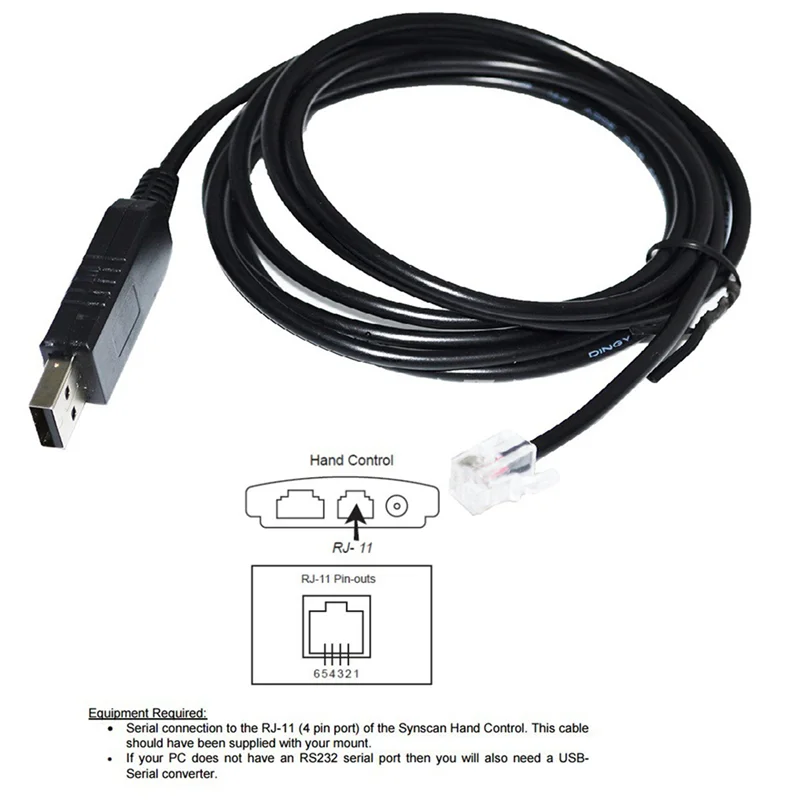 ABKN-4X USB To Rj11 Rj12 6P4C Adapter Serial Control Cable EQMOD Cable For Az-Gti Mount Pc Connect For Hand Control Cable
ABKN-4X USB To Rj11 Rj12 6P4C Adapter Serial Control Cable EQMOD Cable For Az-Gti Mount Pc Connect For Hand Control Cable