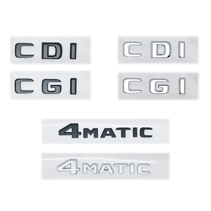 Letters Emblem for Mercedes Benz CDI CGI TDI 4Matic Car Styling Trunk Nameplate Logo Sticker Flat Fonts Silver Glossy Black
Letters Emblem for Mercedes Benz CDI CGI TDI 4Matic Car Styling Trunk Nameplate Logo Sticker Flat Fonts Silver Glossy Black