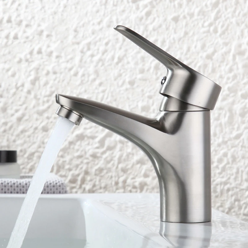 Basin Faucet Bathroom Faucet Stainless Steel Single Handle Single Hole Hot Cold Mixer Taps Faucet Deck Toilet Lavotory Faucets
Basin Faucet Bathroom Faucet Stainless Steel Single Handle Single Hole Hot Cold Mixer Taps Faucet Deck Toilet Lavotory Faucets