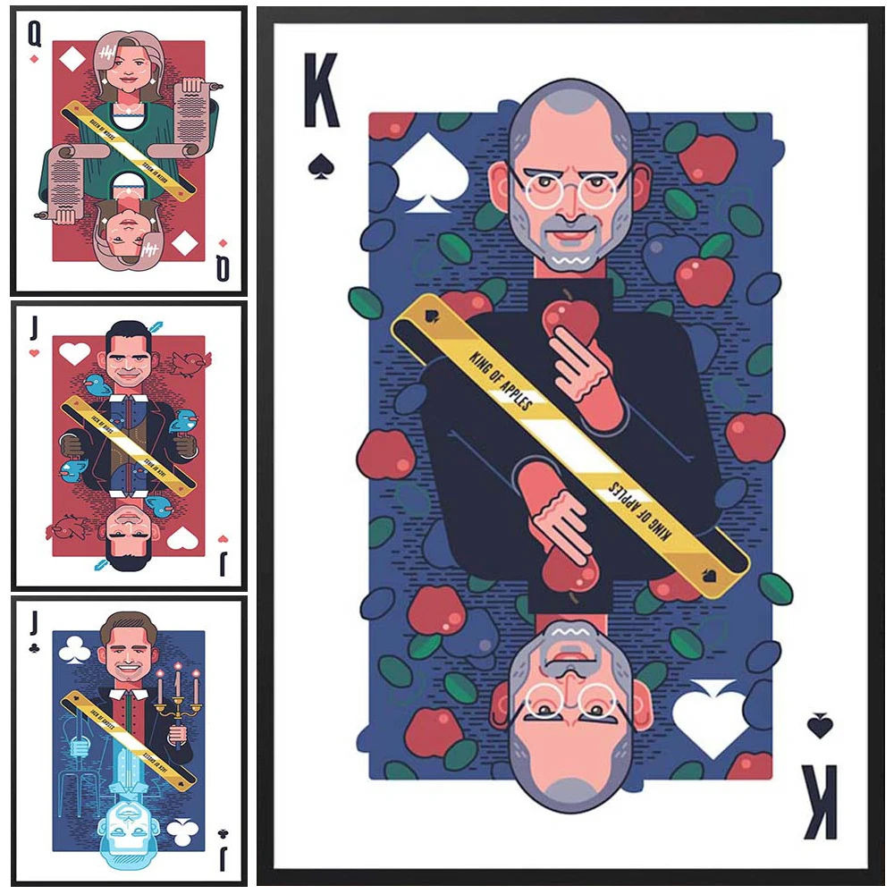 Cartoon Startup Poker Playing Cards Nordic Poster Wall Art Canvas Painting Wall Pictures For Living Room Home Decor Unframed
Cartoon Startup Poker Playing Cards Nordic Poster Wall Art Canvas Painting Wall Pictures For Living Room Home Decor Unframed