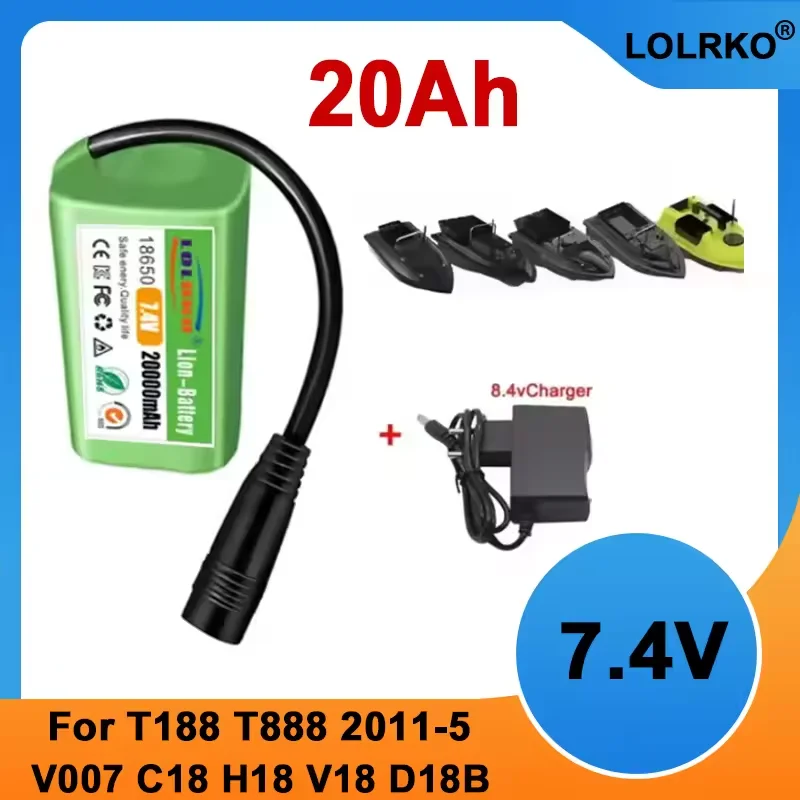 NEW 7.4V 20000mAh Battery For T188 T888 2011-5 V007 C18 H18 So on Remote Control RC Fishing Bait Boat Parts
NEW 7.4V 20000mAh Battery For T188 T888 2011-5 V007 C18 H18 So on Remote Control RC Fishing Bait Boat Parts