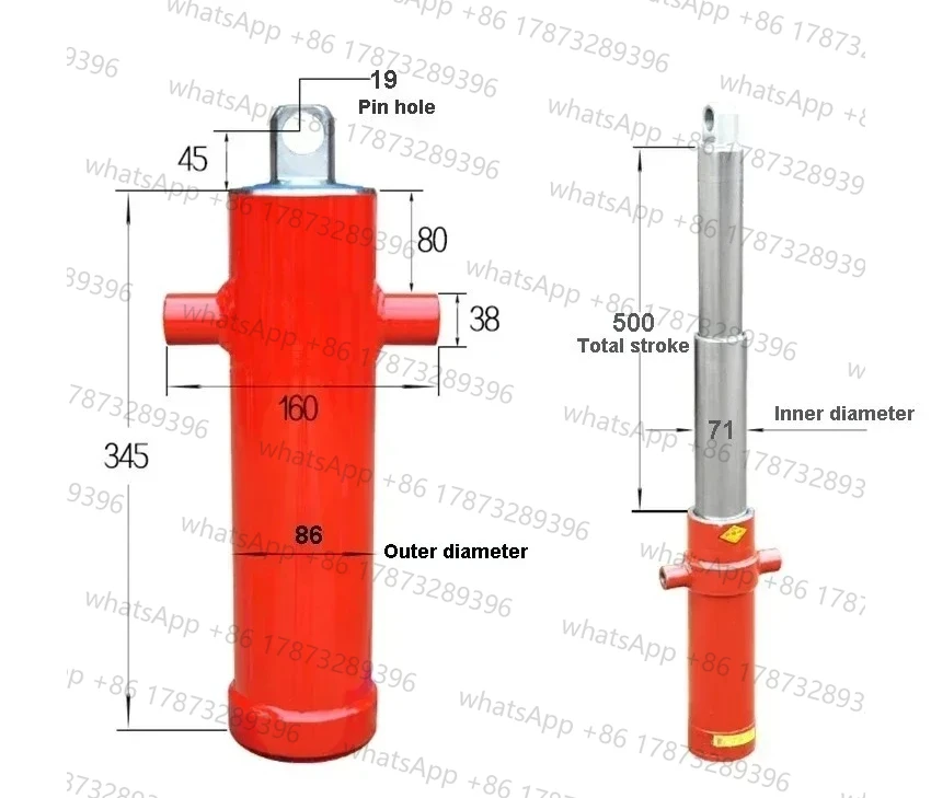 2TG-E71*500 One-way Two-section Sleeve Hydraulic Cylinder Agricultural Vehicle Retractable Top Accessories Hydraulic Tools 500mm
2TG-E71*500 One-way Two-section Sleeve Hydraulic Cylinder Agricultural Vehicle Retractable Top Accessories Hydraulic Tools 500mm