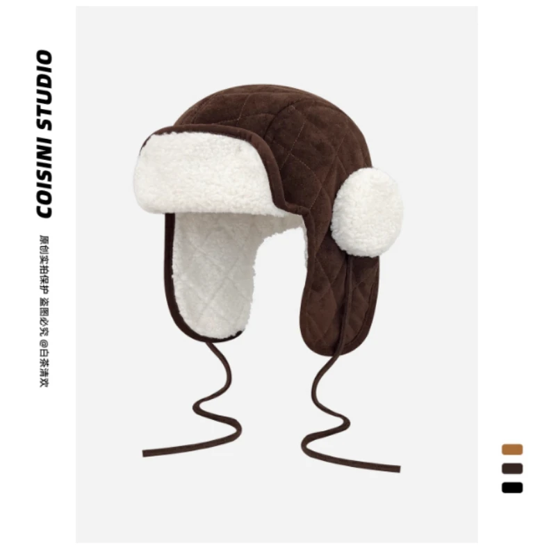 Корейская версия Ins, простая зимняя кепка-пилот из овечьей шерсти, мужская и женская замшевая утолщенная теплая защита ушей, лыжные шапки-бомберы
Корейская версия Ins, простая зимняя кепка-пилот из овечьей шерсти, мужская и женская замшевая утолщенная теплая защита ушей, лыжные шапки-бомберы