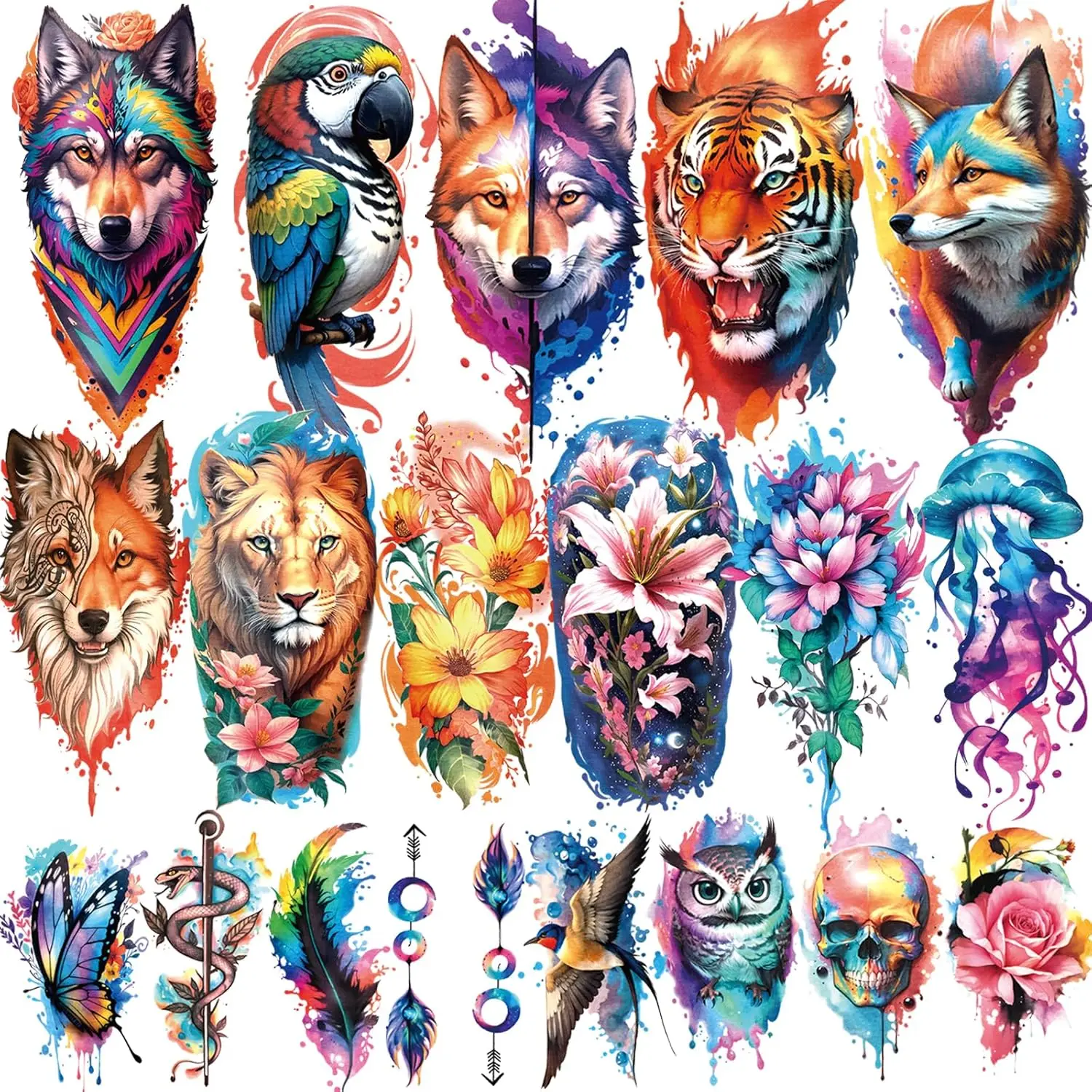 77 Sheets Temporary Tattoo Set: Half Arm, Tiny Waterproof, Realistic Designs for Adults & Kids
77 Sheets Temporary Tattoo Set: Half Arm, Tiny Waterproof, Realistic Designs for Adults & Kids
