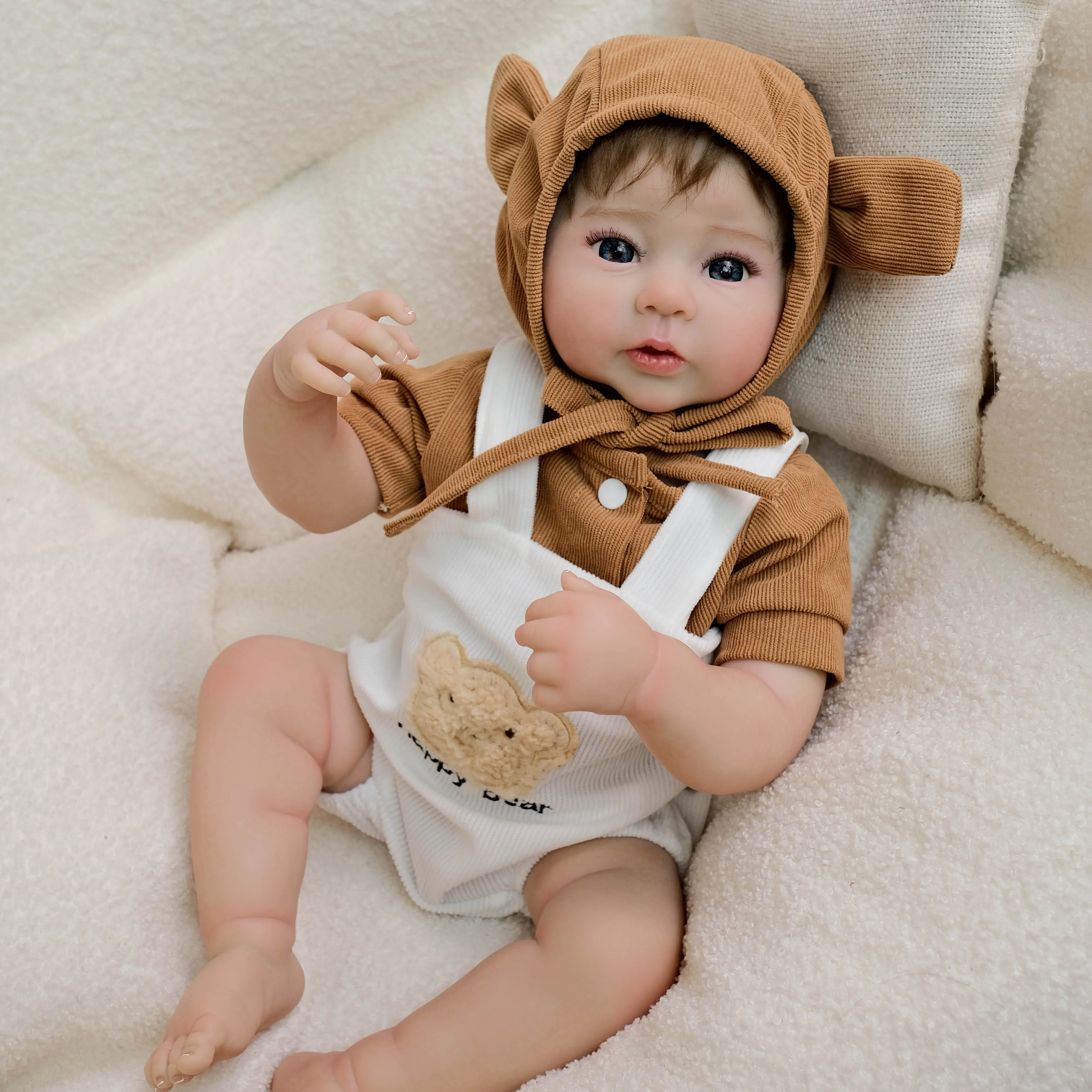 NPK Reborn Baby Doll Lifelike Cuddly Cloth Body Raven 3D Skin with Visible Veins High Quality Hand Paint Collectible Art Doll
NPK Reborn Baby Doll Lifelike Cuddly Cloth Body Raven 3D Skin with Visible Veins High Quality Hand Paint Collectible Art Doll