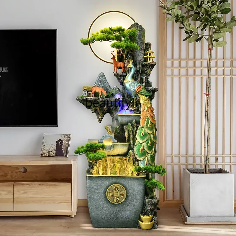 s1001 Rockery flowing water fountain floor-standing large ornament circulating water feature office peacock
s1001 Rockery flowing water fountain floor-standing large ornament circulating water feature office peacock