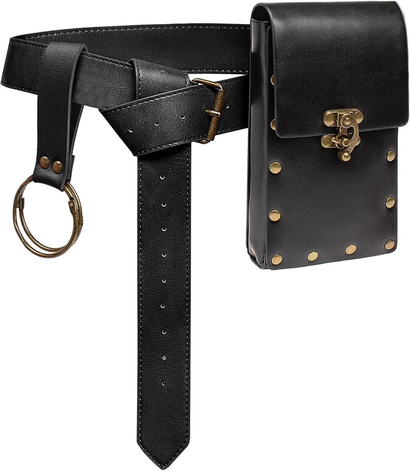 Belt Pouch Waist Bag Fanny Pack Steampunk Phone Holder Bag Leather Belt Cosplay Costume Accessories (1-Brown)
Belt Pouch Waist Bag Fanny Pack Steampunk Phone Holder Bag Leather Belt Cosplay Costume Accessories (1-Brown)
