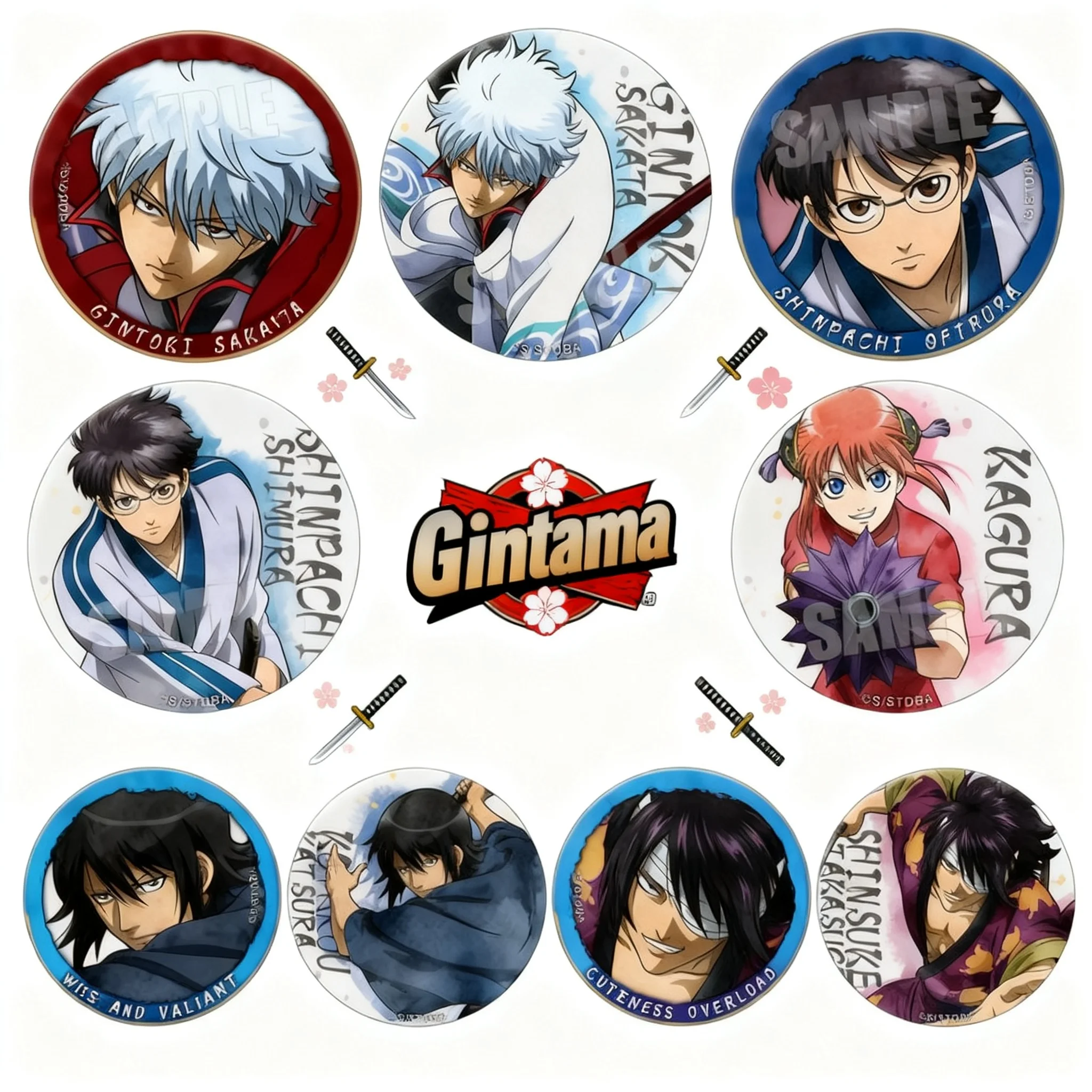 GINTAMA Anime Badges Set Silver Soul Character Pins Sakata Gintoki Kagura Katsura Kotaro Takasugi Shinsuke Merchandise Cosplay
GINTAMA Anime Badges Set Silver Soul Character Pins Sakata Gintoki Kagura Katsura Kotaro Takasugi Shinsuke Merchandise Cosplay