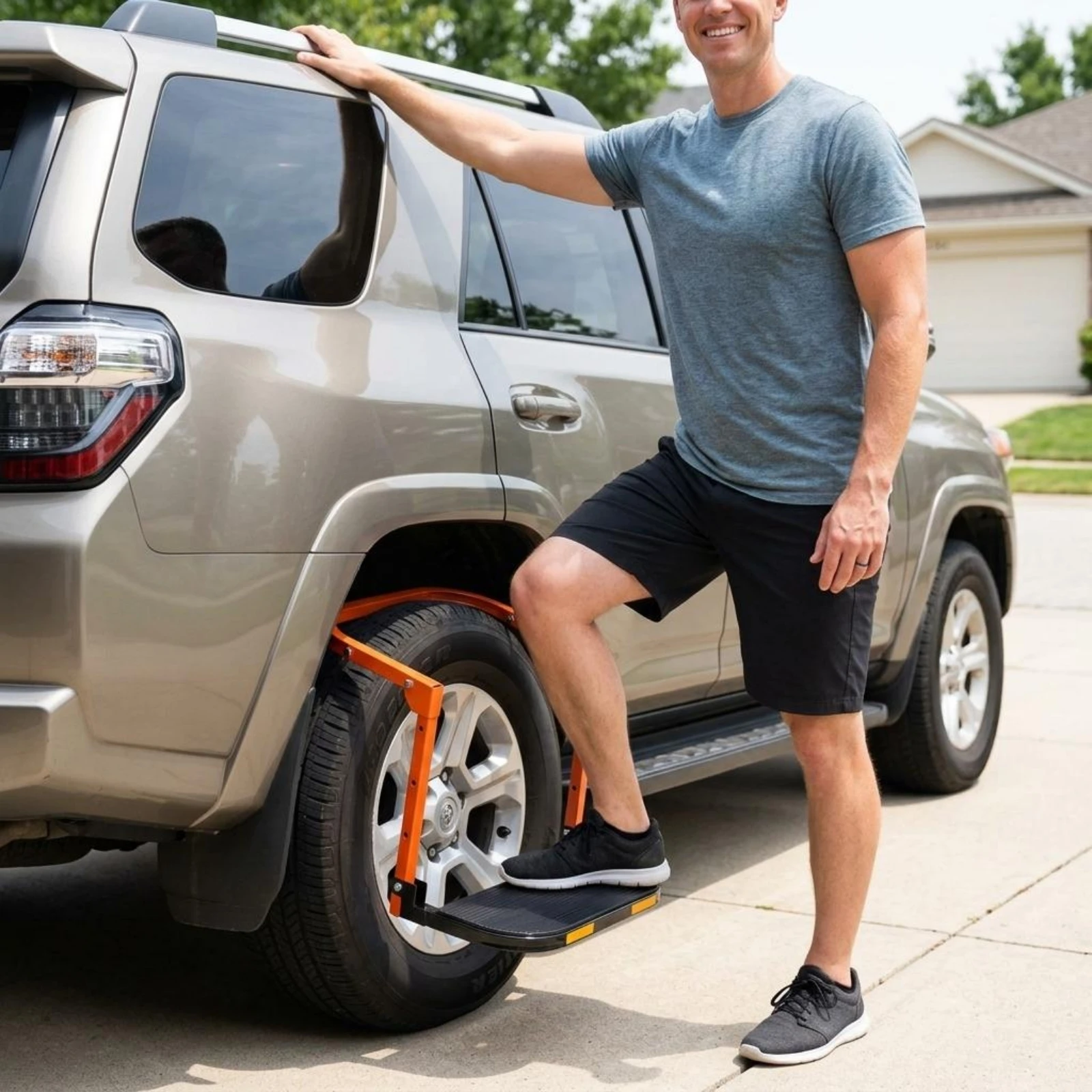 Non-Paved-Road Tire Step Portable Folding Tire Step Vehicle Accessory Anti-Slip High Load Capacity for Car Washing
Non-Paved-Road Tire Step Portable Folding Tire Step Vehicle Accessory Anti-Slip High Load Capacity for Car Washing
