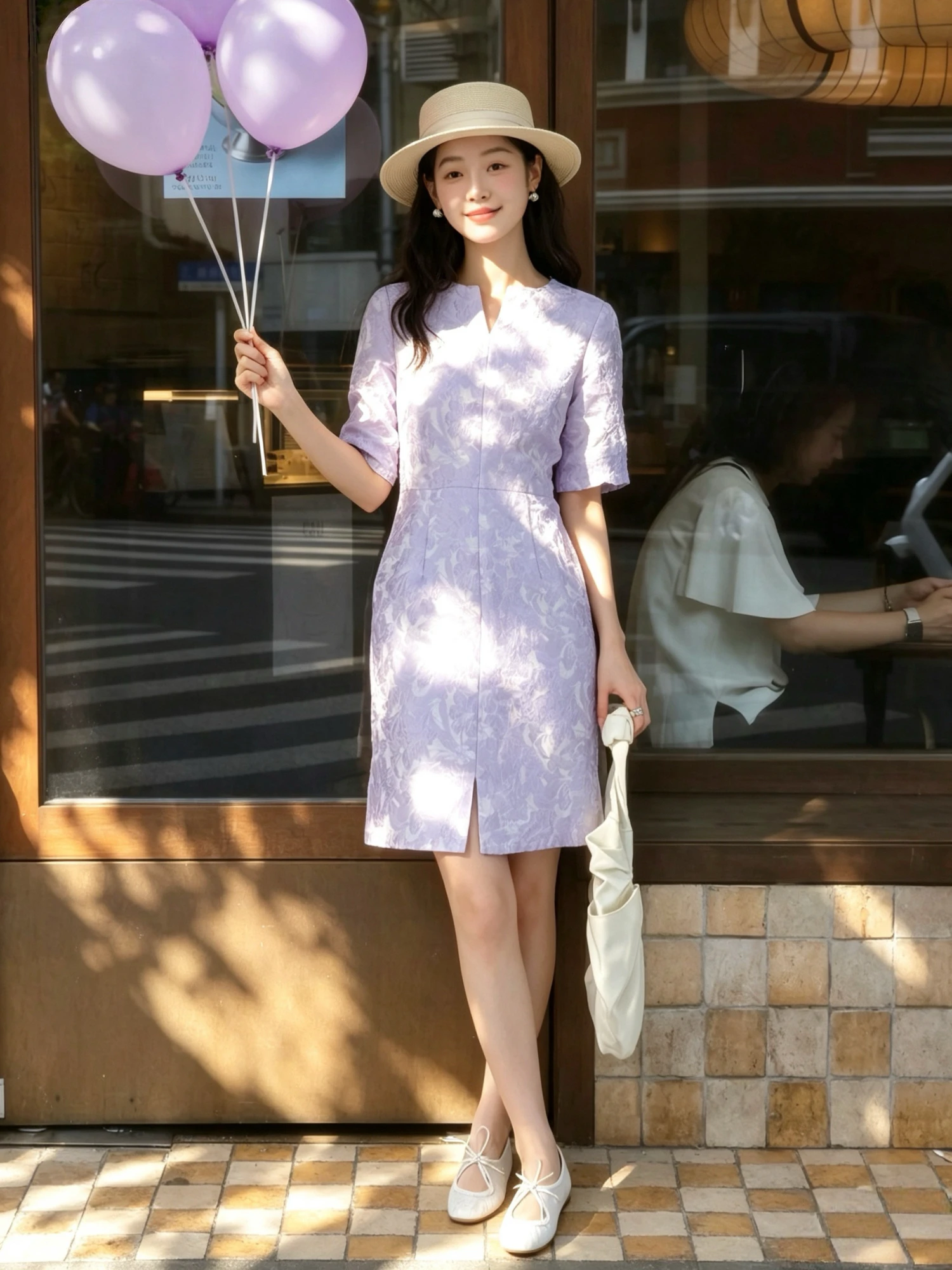 Elegant V-Neck Midi Qipao Dress Floral Embroidery Wedding Engagement Party Purple Color Breathable Comfortable Cotton Blend
Elegant V-Neck Midi Qipao Dress Floral Embroidery Wedding Engagement Party Purple Color Breathable Comfortable Cotton Blend