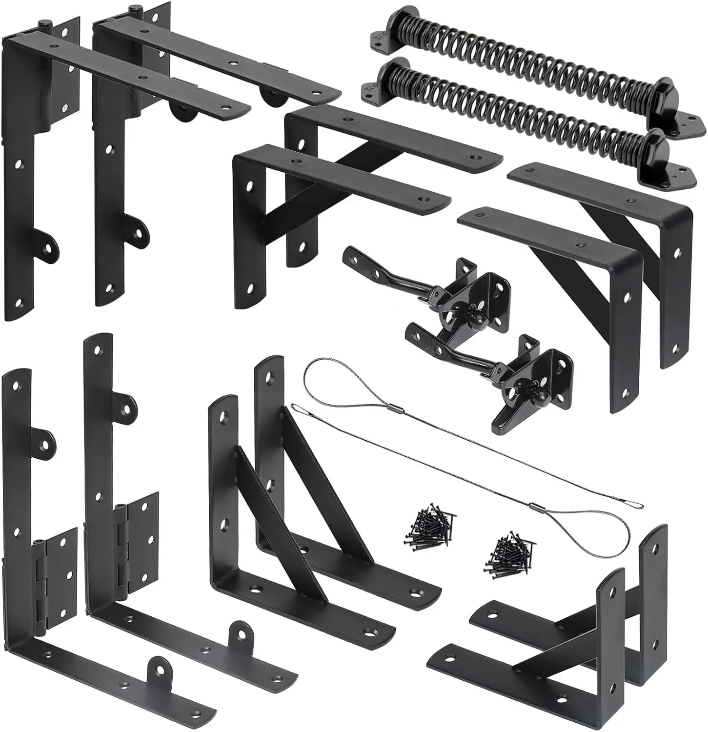 2-Pack Anti-Sag Gate Hardware Kit with Self-Closing Springs, Hinges, Latch for Wooden Fence, Garden, Backyard
2-Pack Anti-Sag Gate Hardware Kit with Self-Closing Springs, Hinges, Latch for Wooden Fence, Garden, Backyard
