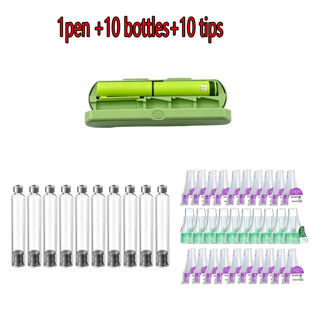 1set 60U Reusable Injection Pen 10pcs bottles 10pcs tips Plastic Peptide Pens Magic Pens for 3ml Cartridge With Protable Case
1set 60U Reusable Injection Pen 10pcs bottles 10pcs tips Plastic Peptide Pens Magic Pens for 3ml Cartridge With Protable Case