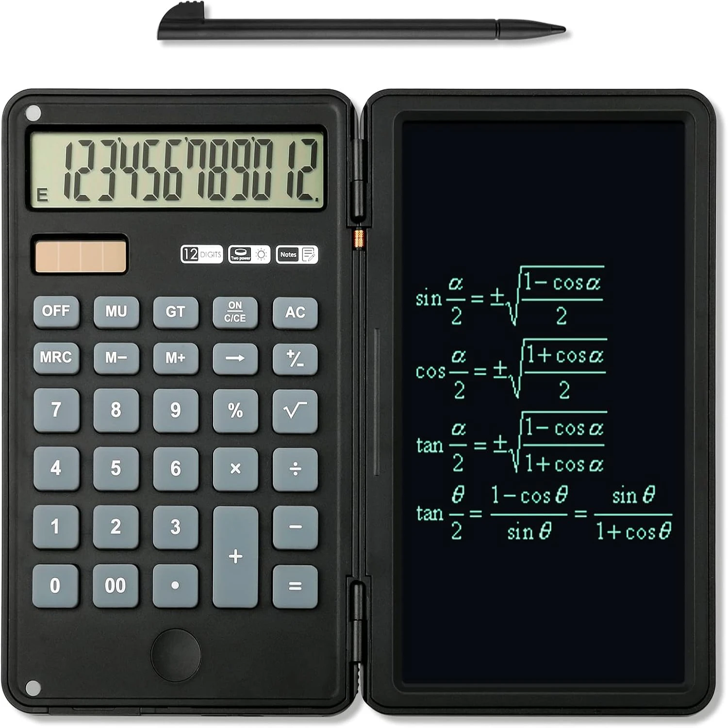 Calculator, 12-Digit Large Display Office Desk Calcultors with Erasable Writing Table, Solar and Battery Dual Power Pocket Deskt
Calculator, 12-Digit Large Display Office Desk Calcultors with Erasable Writing Table, Solar and Battery Dual Power Pocket Deskt