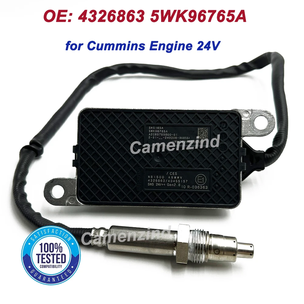 New Truck Nitrogen Oxygen NOX Sensor 5WK96765A 4326863 4326471 5WK96765B A2C95913000-01 for Cummins QSB6.7 Diesel Engine
New Truck Nitrogen Oxygen NOX Sensor 5WK96765A 4326863 4326471 5WK96765B A2C95913000-01 for Cummins QSB6.7 Diesel Engine