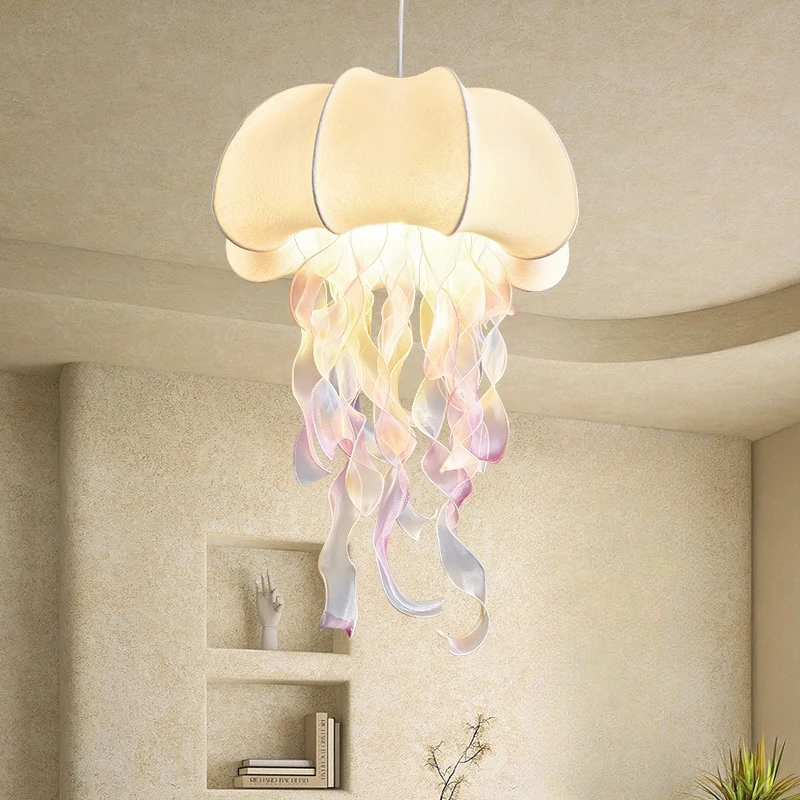 Nordic Chandelier Living Room Silk Lampshade Jellyfish Shaped Pendant Lights Design Dining Table Lighting Bedroom Decoration
Nordic Chandelier Living Room Silk Lampshade Jellyfish Shaped Pendant Lights Design Dining Table Lighting Bedroom Decoration