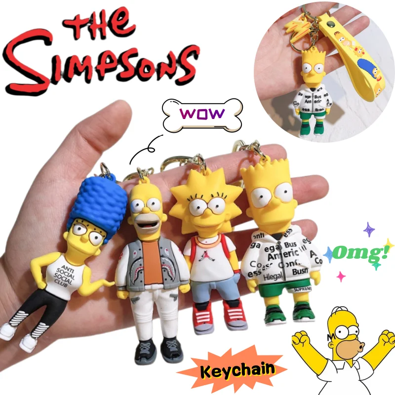 The Simpsons Homer Marge Bart Lisa Keychain High Color Value Silicone Doll Doll Shape School Bag Car Pendant Decoration Gift
The Simpsons Homer Marge Bart Lisa Keychain High Color Value Silicone Doll Doll Shape School Bag Car Pendant Decoration Gift
