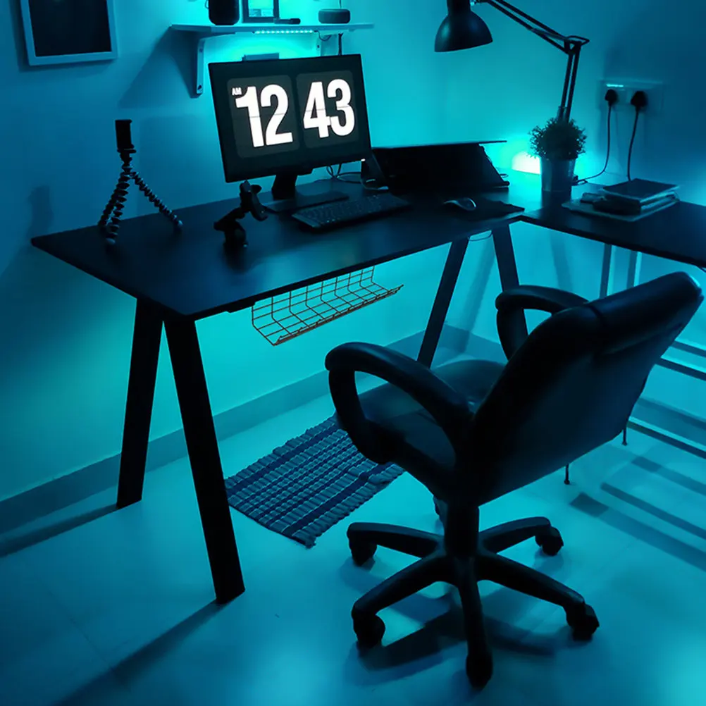 2Pcs Heavy Duty Iron Cable Management Tray for Under Desk Cord Organizer Wire Management with Wide Ventilation Slots and Screw
2Pcs Heavy Duty Iron Cable Management Tray for Under Desk Cord Organizer Wire Management with Wide Ventilation Slots and Screw