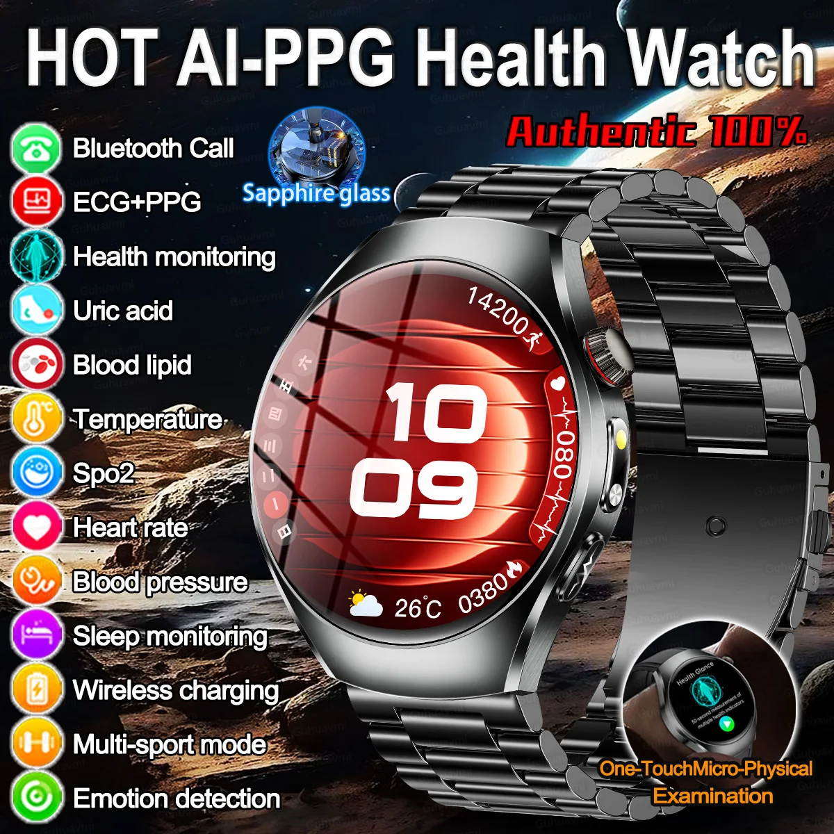2026New SmartWatch Health Grade Blood Pressure Sport Fitness Tracking 1.47-inch AMOLE Blood Oxygen ECG+PPG Smartwatch Man Woman
2026New SmartWatch Health Grade Blood Pressure Sport Fitness Tracking 1.47-inch AMOLE Blood Oxygen ECG+PPG Smartwatch Man Woman