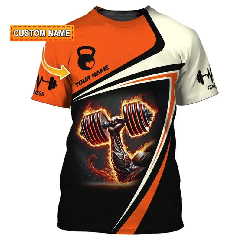 Fitness Weightlifting Print T-shirt For Men DIY Customized Personalized Name O Neck T Shirts Summer Sports Breathable Tee Top
Fitness Weightlifting Print T-shirt For Men DIY Customized Personalized Name O Neck T Shirts Summer Sports Breathable Tee Top