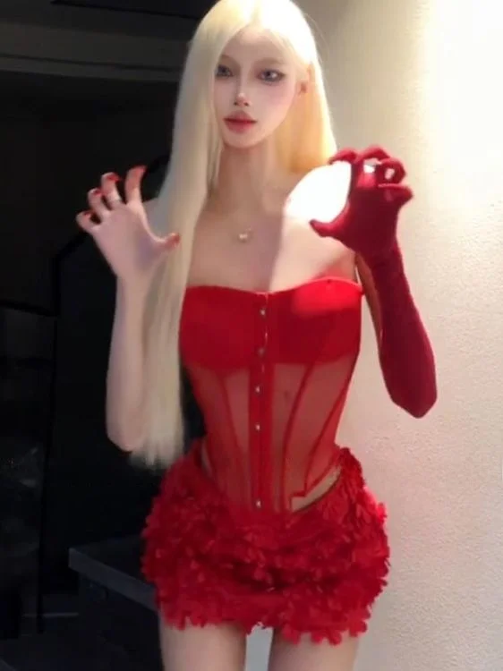 Sexy American Style Half Skirt Tube Top Two Piece Set Pure Desire Summer New Women's Fashion Casual Performance Vacation Date
Sexy American Style Half Skirt Tube Top Two Piece Set Pure Desire Summer New Women's Fashion Casual Performance Vacation Date
