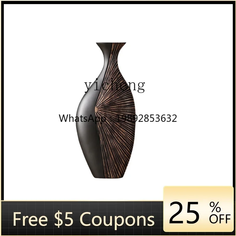 zz Retro Affordable Luxury Vertical Height Black Vase Decoration Living Room Dried Flowers Art Entrance Decoration
zz Retro Affordable Luxury Vertical Height Black Vase Decoration Living Room Dried Flowers Art Entrance Decoration